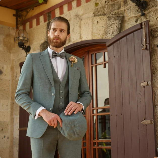grüner Anzug für den Bräutigam